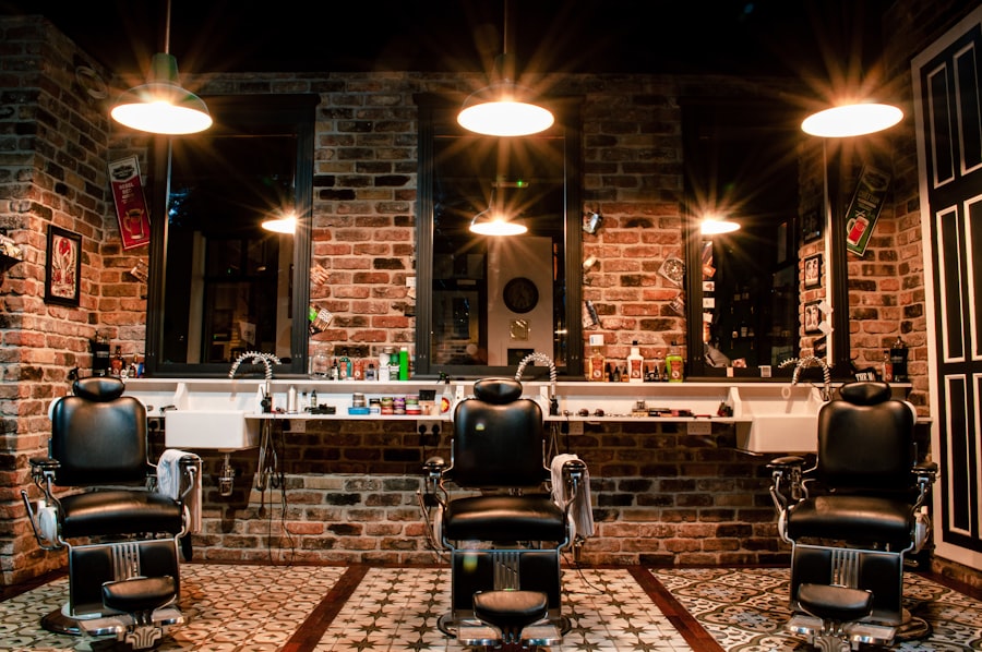Interior da barbearia